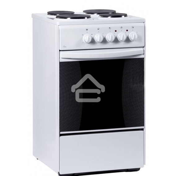 Плита электрическая Flama AE 1406 W белый, конфорок 4 электрических, духовка 50 л, 50 см x 85 см x 60 см