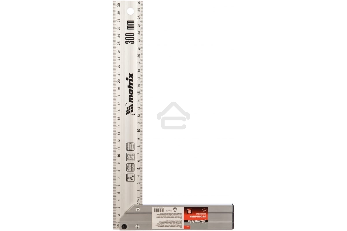 Угольник Matrix, 300 мм, алюминиевый, литой