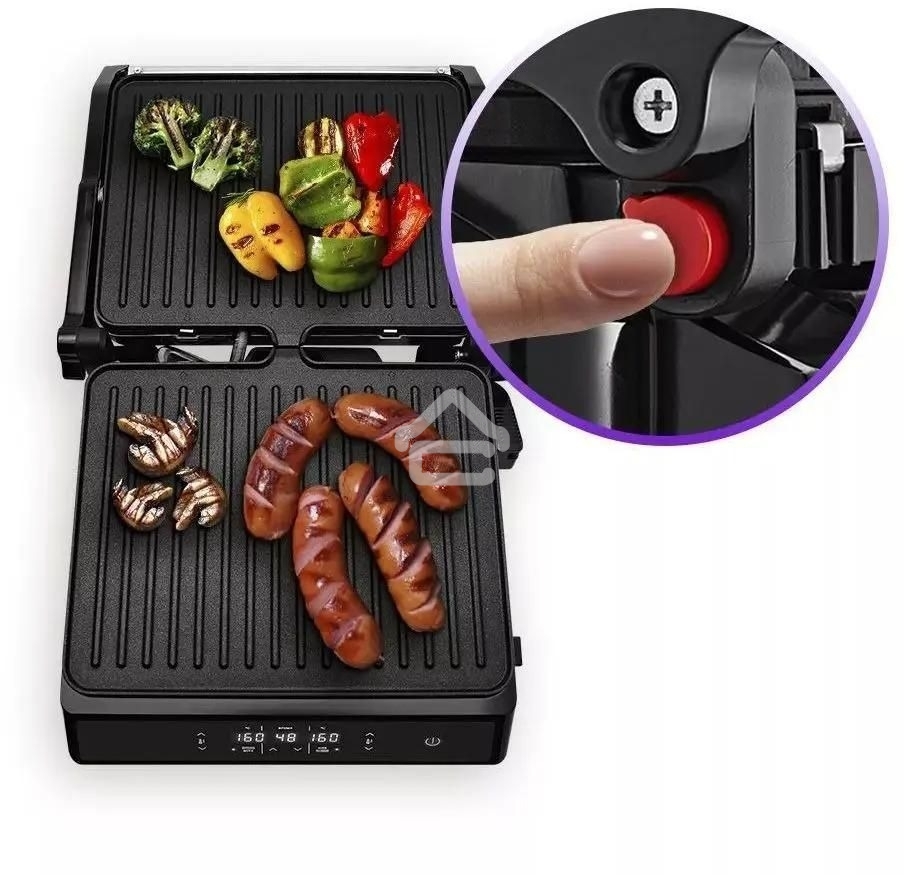 Гриль электрический Kitfort КТ-3682 2000Вт черный/серебристый