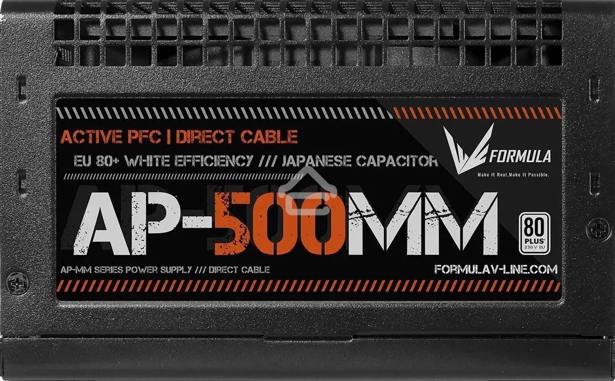 Блок питания Aerocool/Formula ATX 500W AP-500ММ 80 PLUS WHITE (20+4pin) APFC 120мм fan 6xSATA RTL