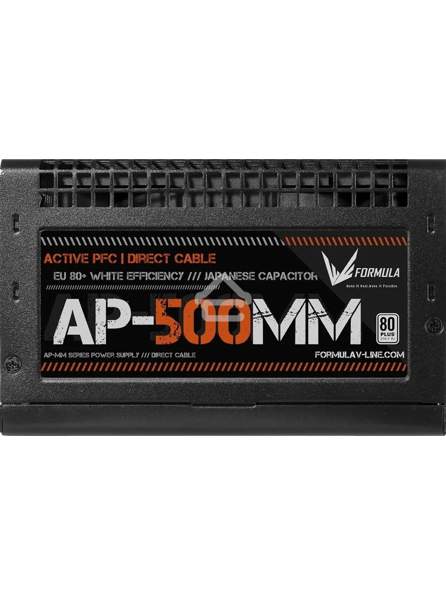 Блок питания Aerocool / Formula ATX 500W AP-500ММ 80 PLUS WHITE (20+4pin) APFC 120mm fan 6xSATA RTL
