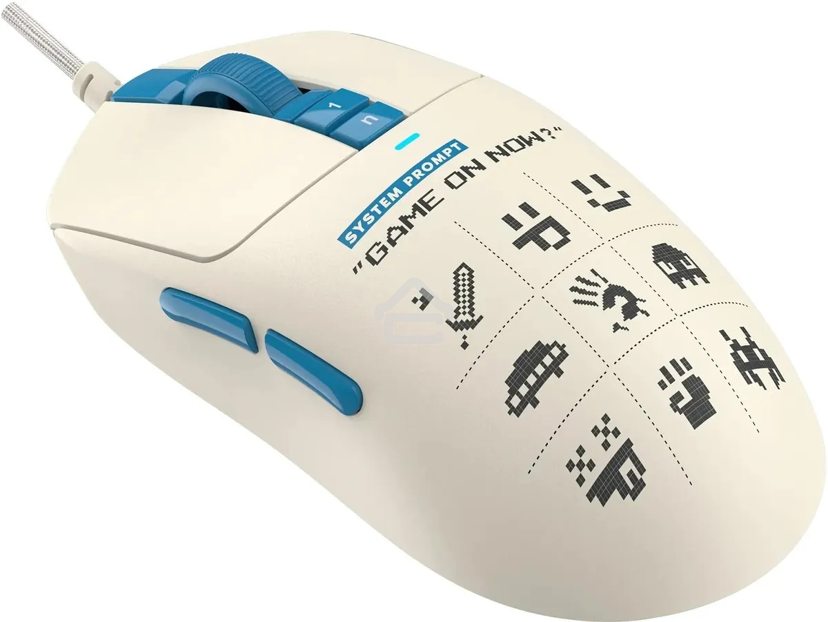 Мышь проводная A4Tech Bloody W72 Ultra Pixels Blue рисунок/бежевый/голубой, 20000 dpi, USB, кнопки - 7