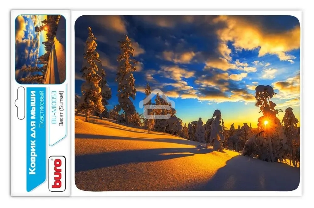Коврик для мыши BURO BU-M10053 пластиковый, закат, 230 х 180 х 2 мм