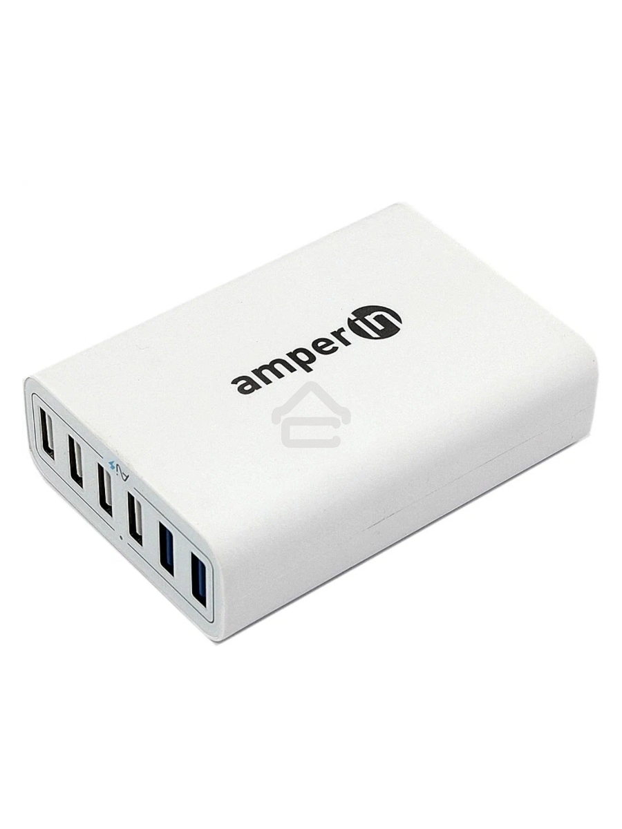 Блок питания (сетевой адаптер) Amperin Quick Charge 6-port QC 3.0 USB (YDS-TC060-4-2-0), белый