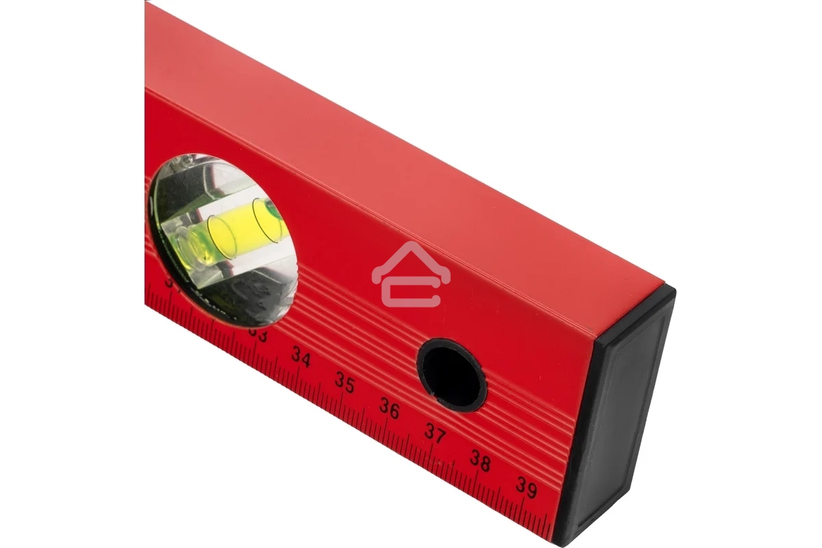 Уровень Matrix алюминиевый, 400 мм, 3 глазка, красный, линейка