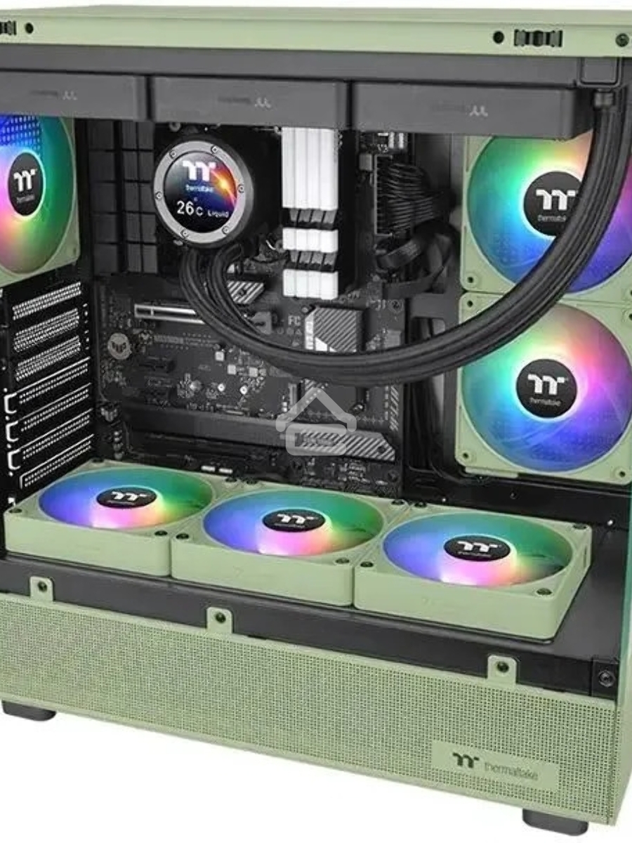 Комплект вентиляторов для корпуса Thermaltake CT120 EX ARGB Sync (3 шт.) зеленый, 120 мм, 2000 об/мин, 28.5 дБ, 4 pin