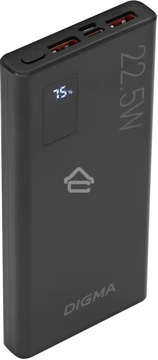 Портативный аккумулятор Digma DGPF10A 10000mAh QC3.0/PD3.0 22.5W 5A 2xUSB-A/USB-C черный