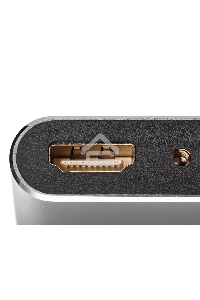 Кабель-концентратор USB3.1 TypeCm -->HDMI+USB3.0+PD+VGA Alum Grey 4K@30Hz, Telecom<TUC055>