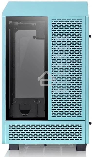 Компьютерный корпус Thermaltake The Tower 100 Turquoise черный без БП miniITX 1x120мм 3x140мм 2xUSB 3.0 audio bott PSU