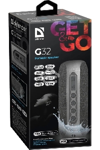 Акустическая система Defender  G32 2.0 черный 2х10 Вт