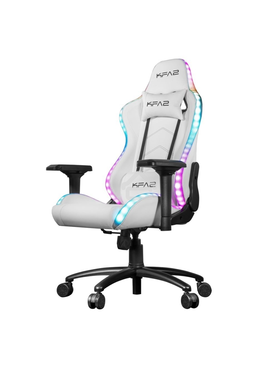 Кресло игровое компьютерное KFA2 Gaming Chair 01 RGB SE белый