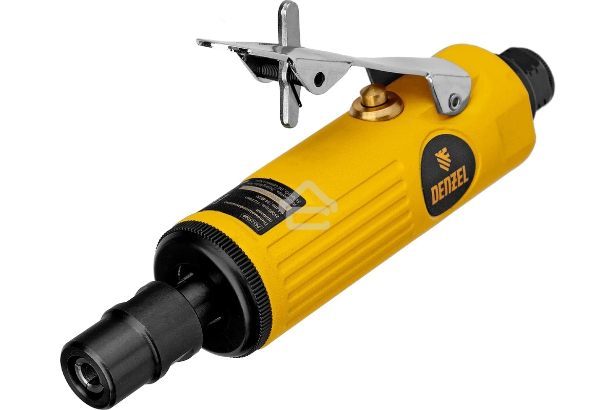 Пневмошлифмашина прямая Denzel PGS25000, 25000 об/мин, 10 шлиф. камней, цанга - 3, 6 мм, 113 л/мин