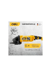 Углошлифовальная машина сетевая Deli DL-JM180-E1 (2000Вт, 180мм, 6500об/мин, картон)