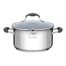 Кастрюля Maunfeld LAURA MCS56S08GR из нержавеющей стали со стеклянной крышкой, 24 см, 5,6 л.