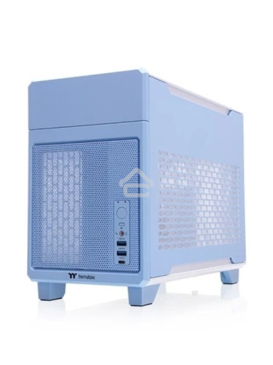 Корпус Thermaltake TR100, без БП, SFF, голубой, 0, 8x140mm 2x200mm