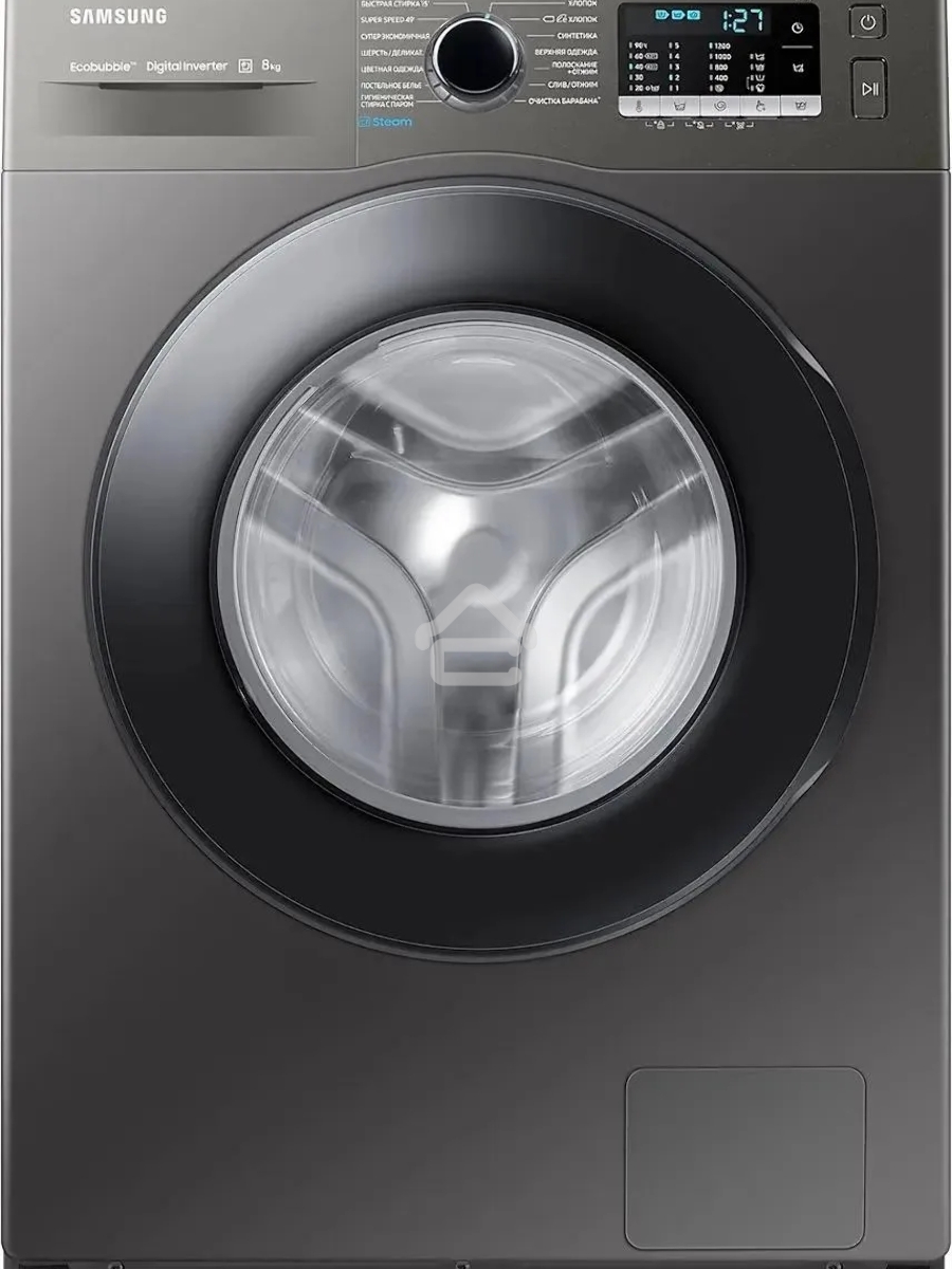 Стиральная машина Samsung WW80AGAS22AX/LD черный, загрузка фронтальная 8 кг, 1200 об/мин, класс: A