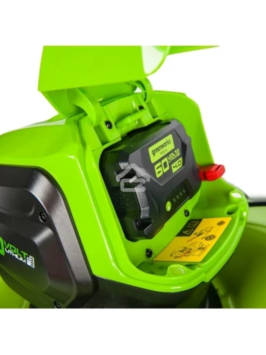 Газонокосилка аккумуляторная  GreenWorks GD60LM46HPK4, 60V, 46 см, бесщеточная, с 1хАКБ 4 А.ч. и ЗУ (2502807UB)
