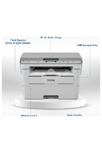 МФУ Brother DCP-B7500D, P/C/S, A4, 34 cтр/мин, 128 МБ, Duplex, ADF50, USB, лоток 250 л., старт.картридж 2 000 стр. тонер TN-B023