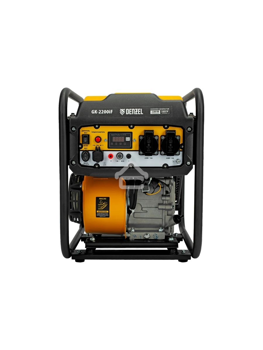 Электрогенератор бензиновый инверторный Denzel GK-2200iF, 2.2 кВт, 95 дБ, 27 кг