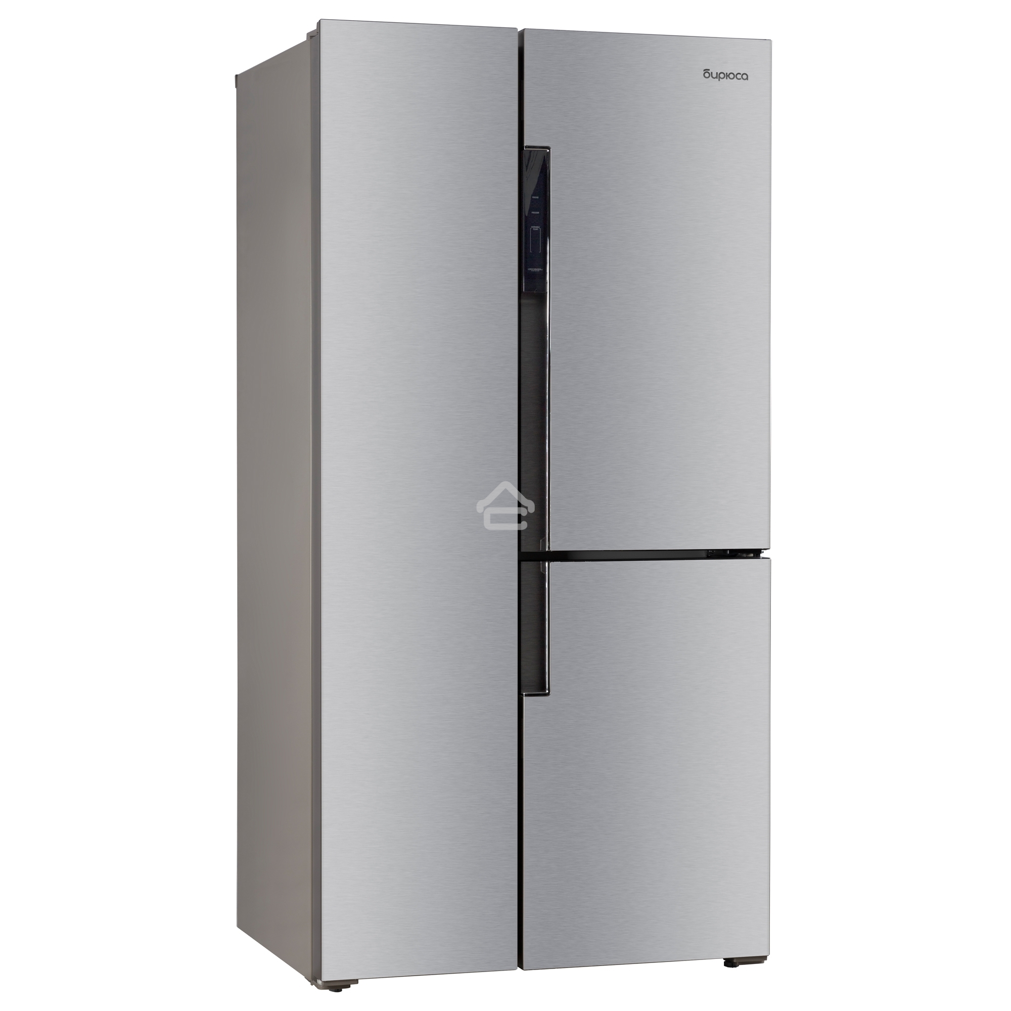 Холодильник Бирюса TD 563 I нержавеющая сталь трехкамерный 207/223 л морозилка слева, NoFrost, Side-by-side