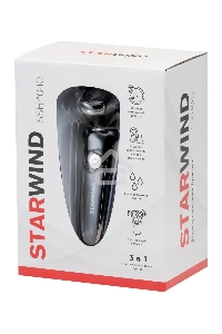 Бритва роторная Starwind SSH 4040 реж.эл.:3 питан.:аккум. черный