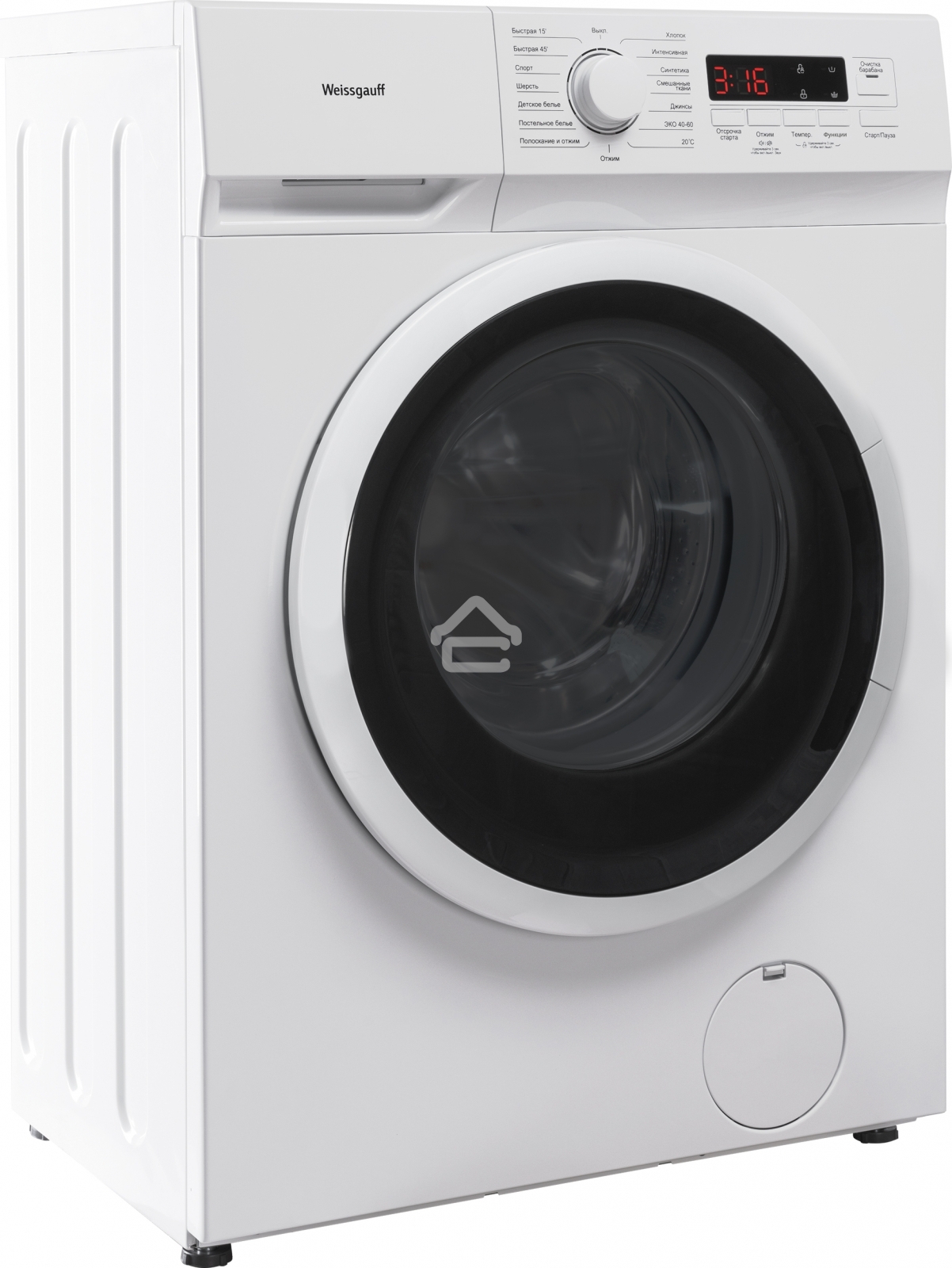 Стиральная машина Weissgauff WM 4106 D белая, загрузка фронтальная 6кг, 1000 об/мин., класс: A+++