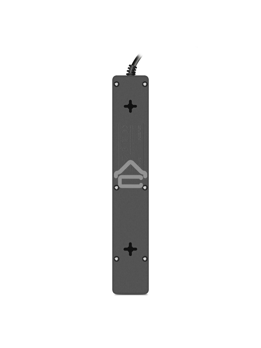 Фильтр SVEN SF-05E 5,0 м (5 розеток с защитными шторками) черный, цветная коробка