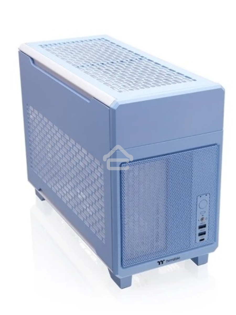 Корпус Thermaltake TR100, без БП, SFF, голубой, 0, 8x140mm 2x200mm