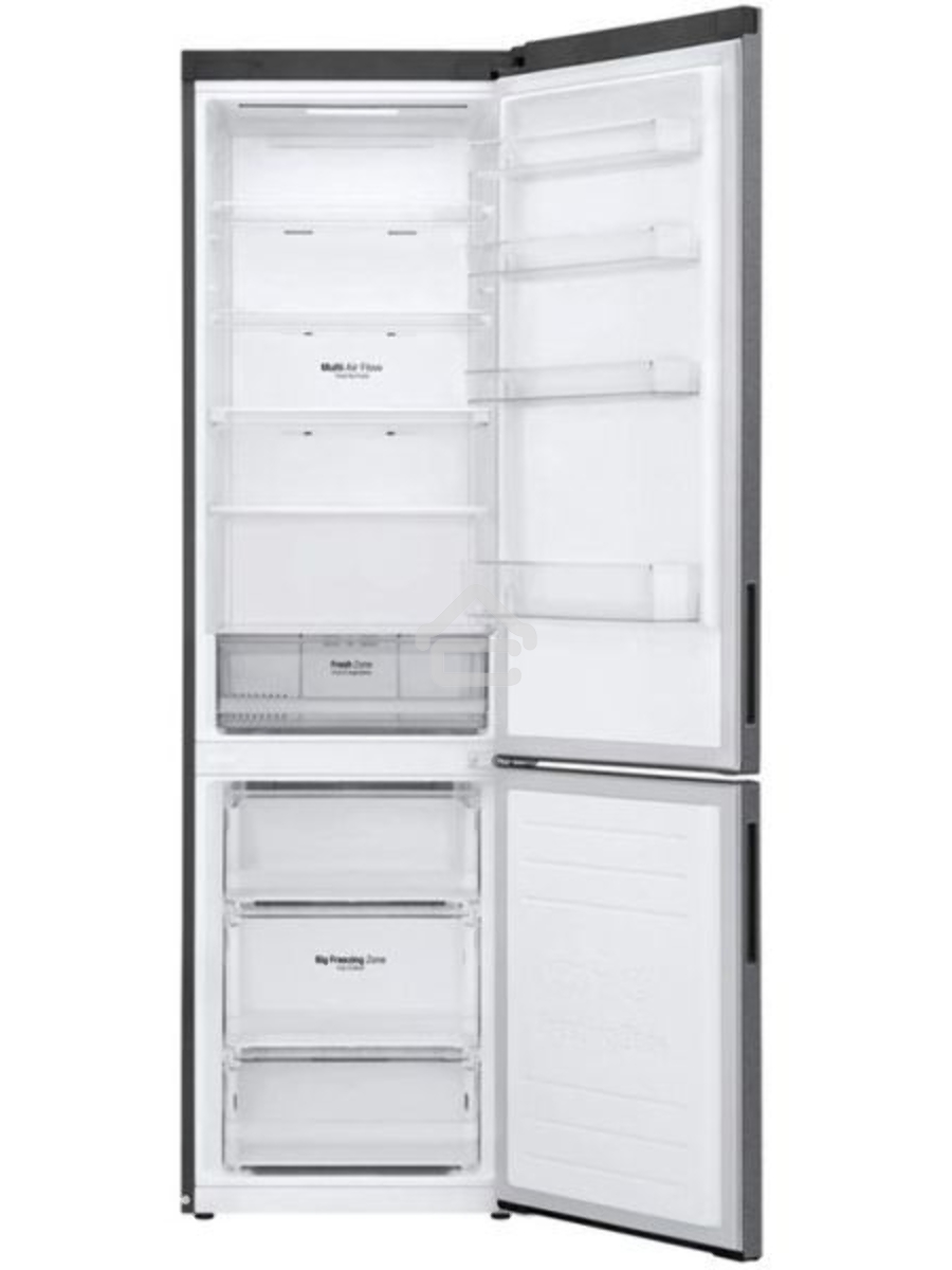Холодильник LG GA-B509CLSL графитовый двухкамерный 277/107л морозилка снизу, No Frost