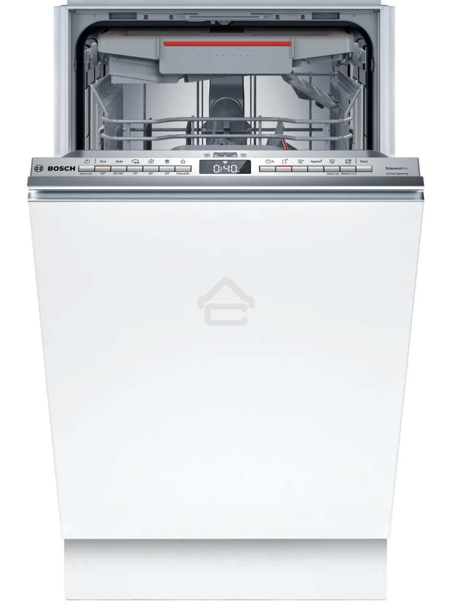 Встраиваемая посудомоечная машина Bosch SPV4HMX65Q, серебристый, 45 см, 10 компл., 45 дБ, класс A+