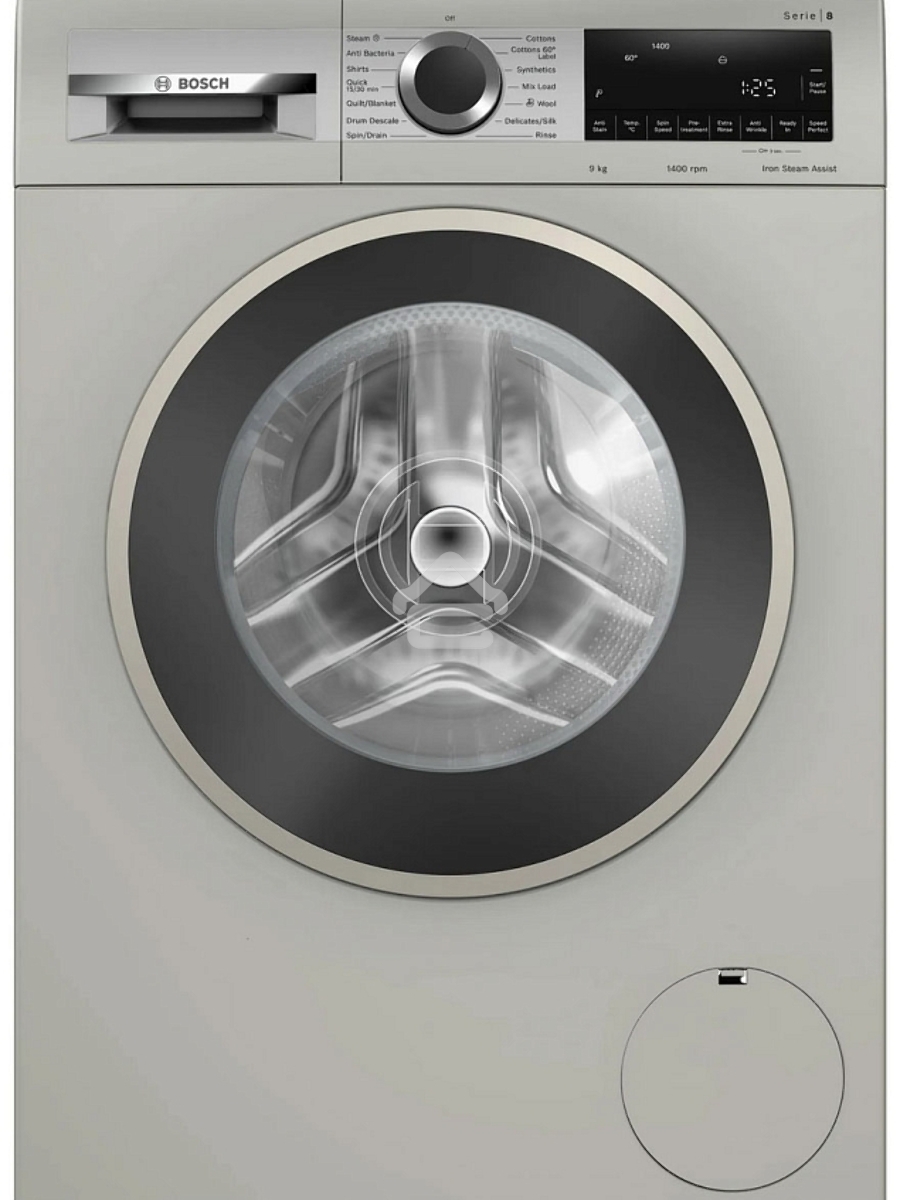 Стиральная машина Bosch Serie 4 WGA2440XME серебристый, загрузка фронтальная 9 кг, 1400 об/мин., класс: А+++