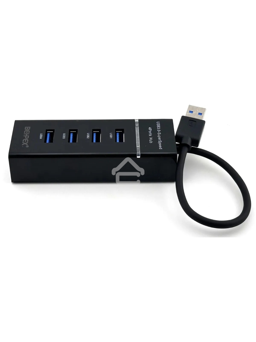 Разветвитель USB 3.0 BHP-P104 4порт. черный