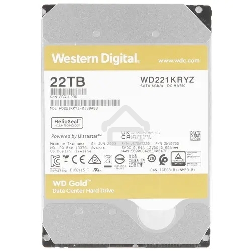 Жесткий диск Western Digital GOLD WD221KRYZ 22TB 3.5