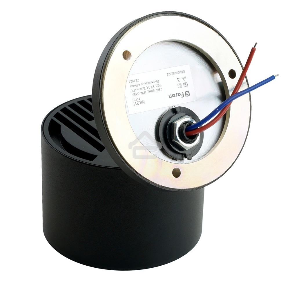 Светильник Feron ML211 ДБО GX53 без лампы наклонный черный