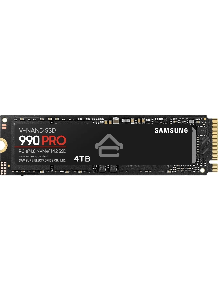Накопитель SSD Samsung 990 PRO, 4TB, PCIe 4.0 x4, M.2 2280, NVMe, R/W 7450/6900