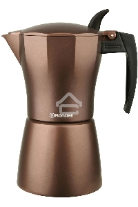 Кофеварка гейзерная Rondell Kortado RDA-399, 0.45л, алюминий, коричневый