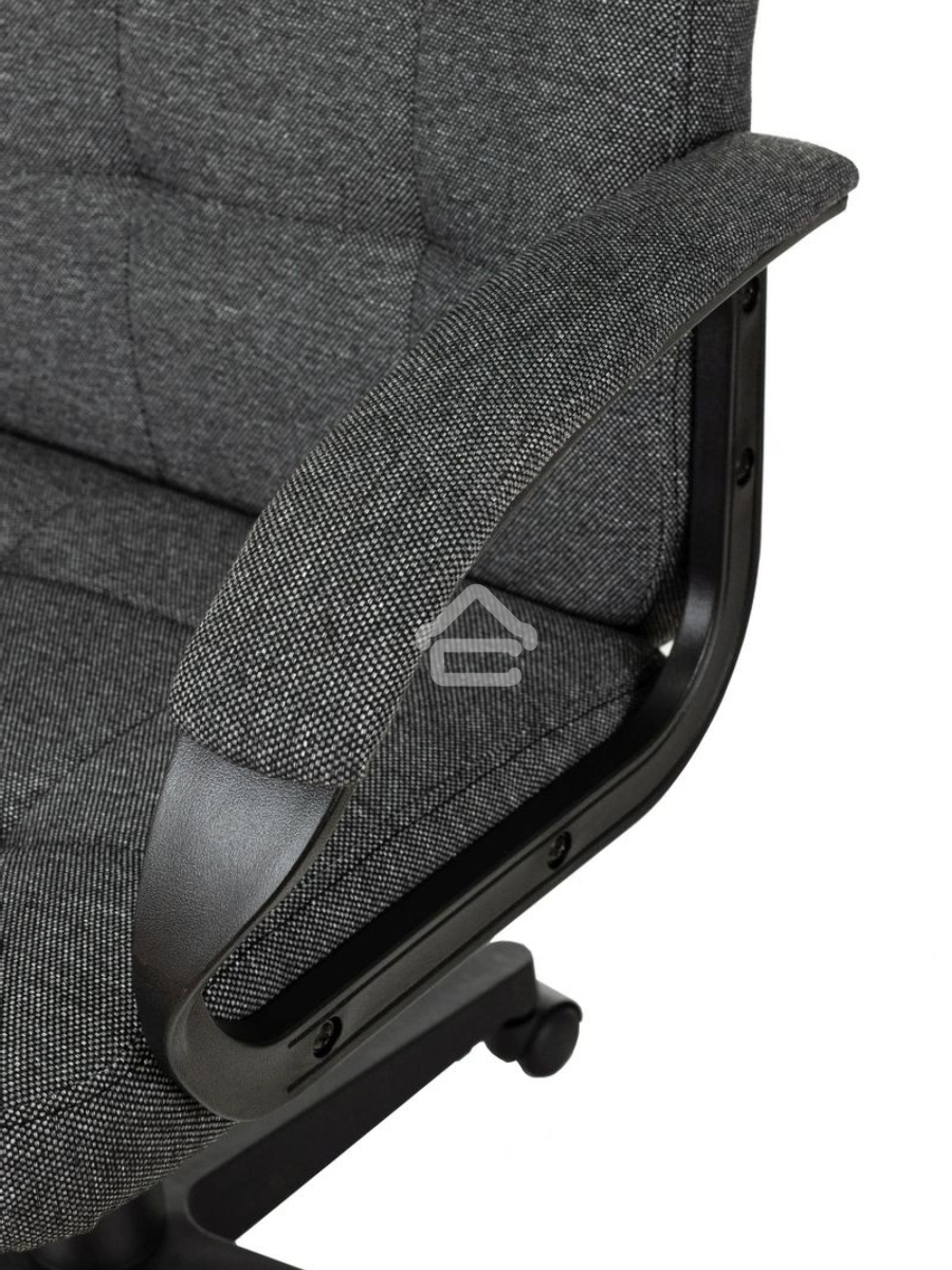 Кресло руководителя Бюрократ CH 002 Fabric 3C1 серый, крестов. пластик