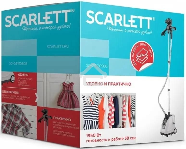 Отпариватель Scarlett SC-GS130S08 белый/черным
