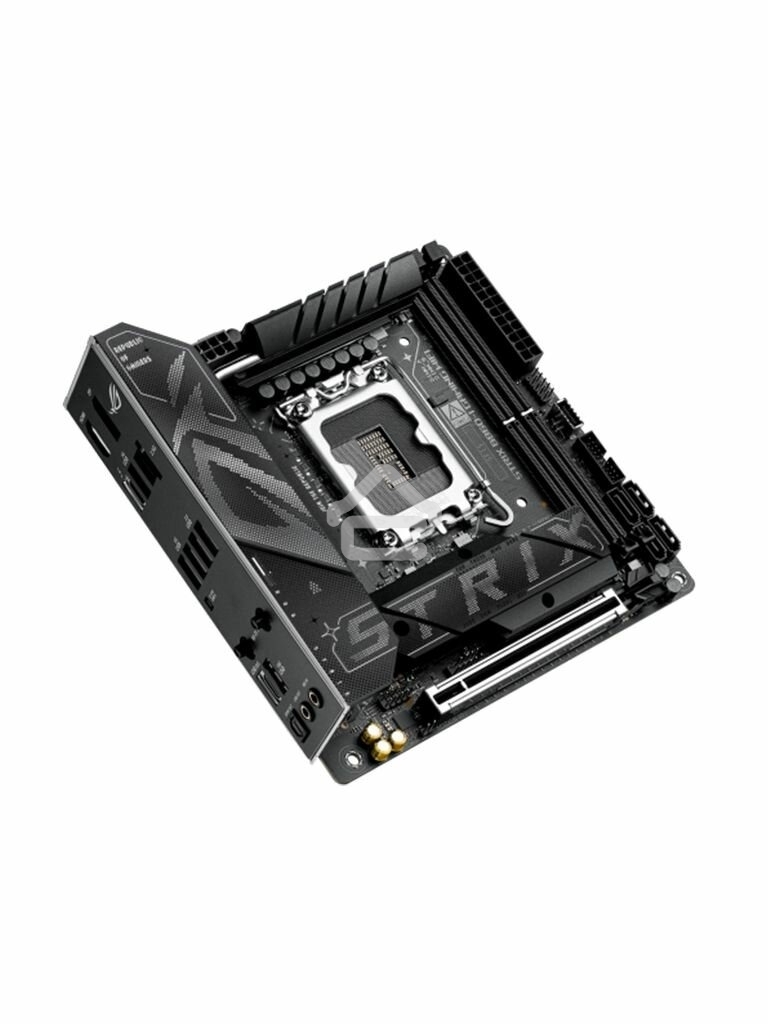 Материнская плата ASUS ROG STRIX B860-I GAMING WIFI, LGA1851, Intel B860, 2xDDR5, 4xSATA, 2xM.2, 1xPCIe 5.0 x16, 1xDP, 1xHDMI, 1xThunderbolt 4, 1x2.5Gb LAN, Wi-Fi 7, 2xUSB 2.0, 3xUSB 3.2 Gen 1, 1xUSB 3.2 Gen 2, 1xUSB 3.2 Gen 2x2, 1xUSB-C, 1xS/PDIF, 2x3.5 