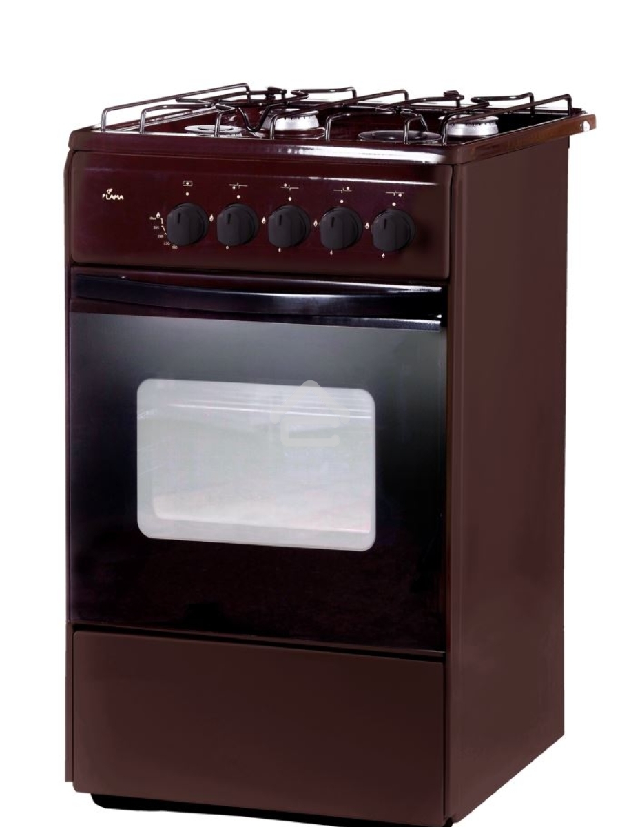 Плита газовая Flama RG 24019 B коричневый, конфорок 4 шт, духовка 50 л, 50 см x 85 см x 60 см