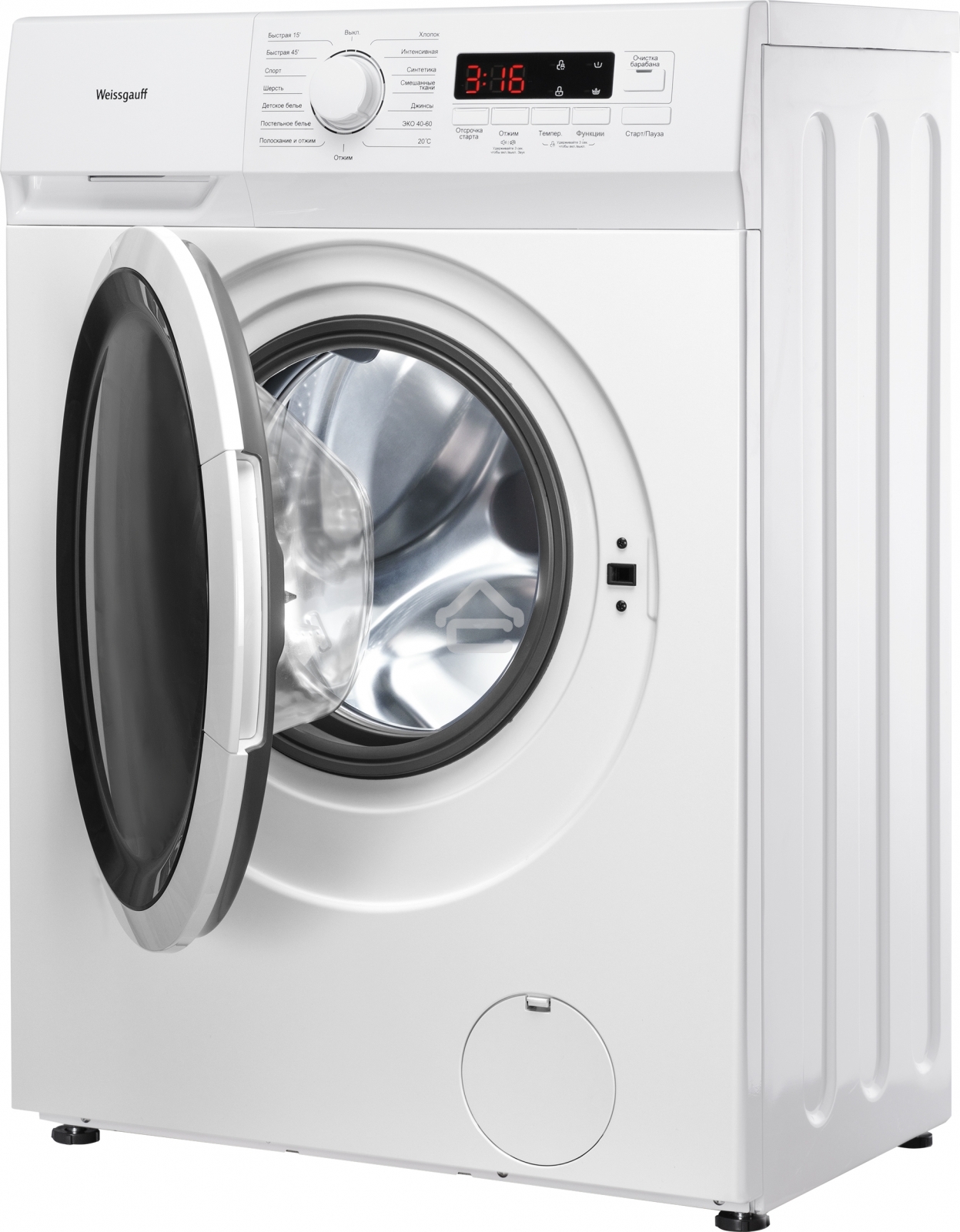 Стиральная машина Weissgauff WM 4106 D белая, загрузка фронтальная 6кг, 1000 об/мин., класс: A+++