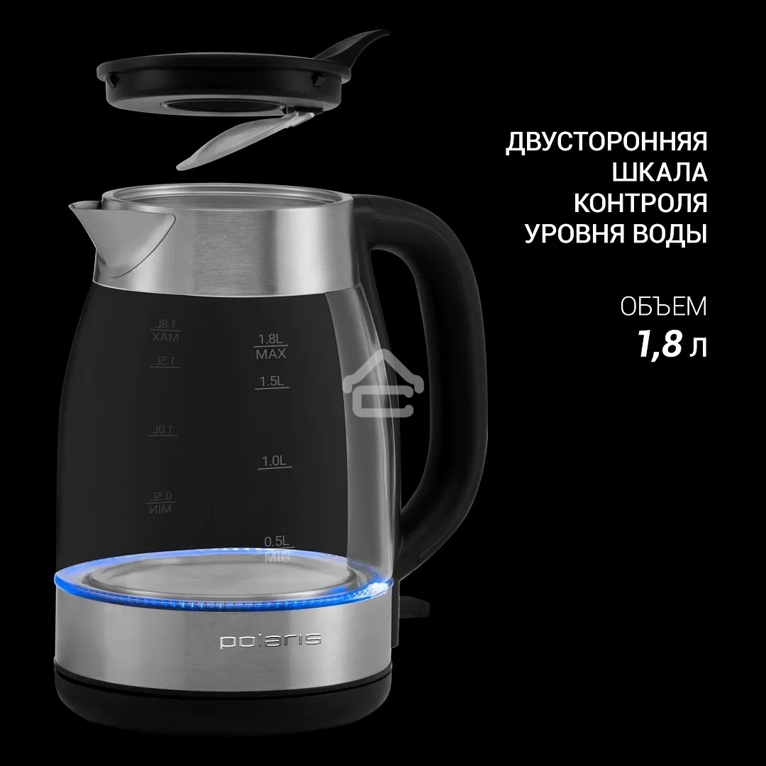 Чайник электрический Polaris PWK 1817CGL 1.8 л, 2200 Вт