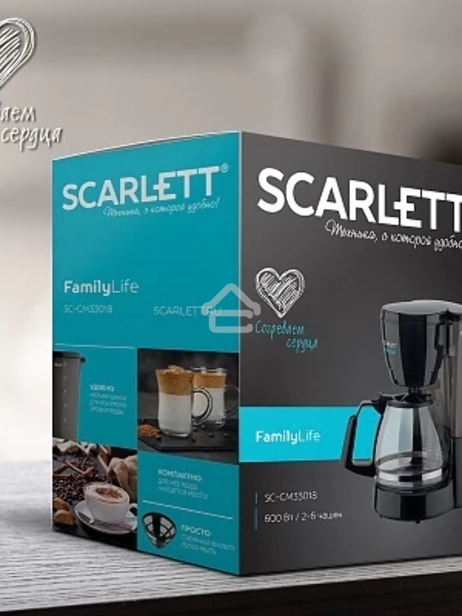 Кофеварка капельная Scarlett SC-CM33018 черный, исп. кофе - молотый, 0.75 л, 600 Вт.