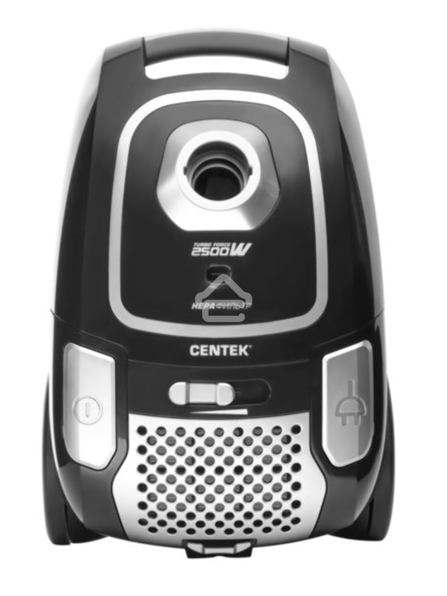 Пылесос Centek CT-2519 черный/хром, 500/2500 Вт, уборка сухая, пылесборник мешок, 4 л