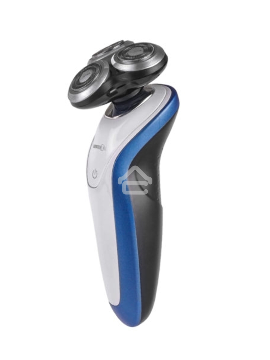 Бритва Centek CT-2152 (сер/бел/син) 5 ВТ, 3 плав. головки, аккумулятор+работа от сети