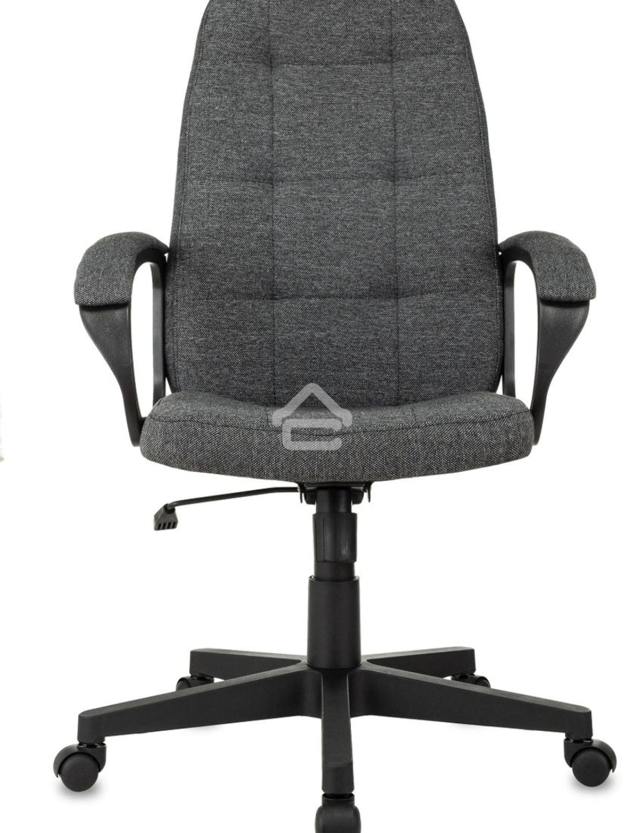 Кресло руководителя Бюрократ CH 002 Fabric 3C1 серый, крестов. пластик