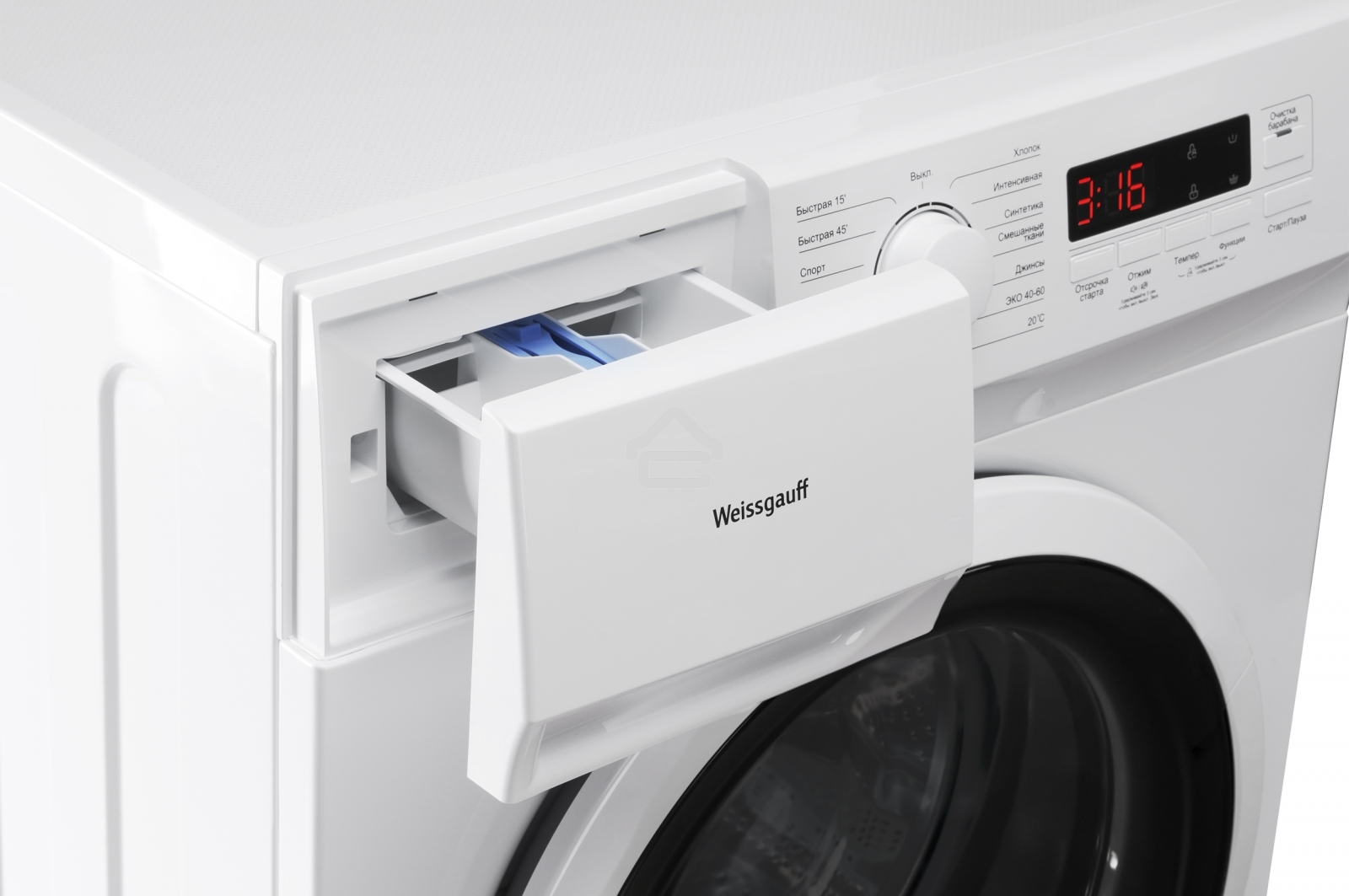 Стиральная машина Weissgauff WM 4106 D белая, загрузка фронтальная 6кг, 1000 об/мин., класс: A+++