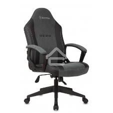 Кресло игровое Бюрократ Zombie Hero серый текстиль/эко.кожа крестов. пластик