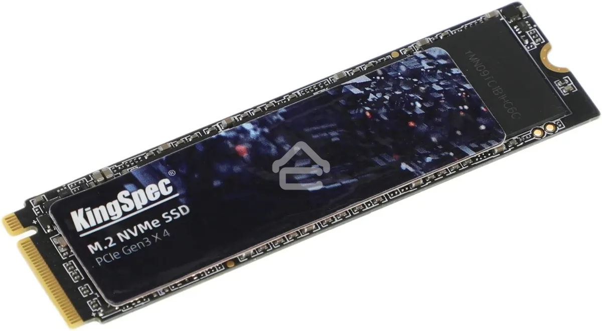 Накопитель SSD KingSpec NE-1Tb, 1Tb, PCIe 3.0 x4, M.2 2280, NVMe, R/W 2400/1900