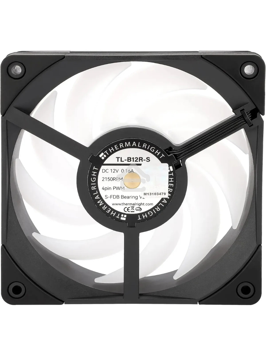 Вентилятор Thermalright TL-B12R-S ARGB черный 4-pin 28.1dB 205gr Ret